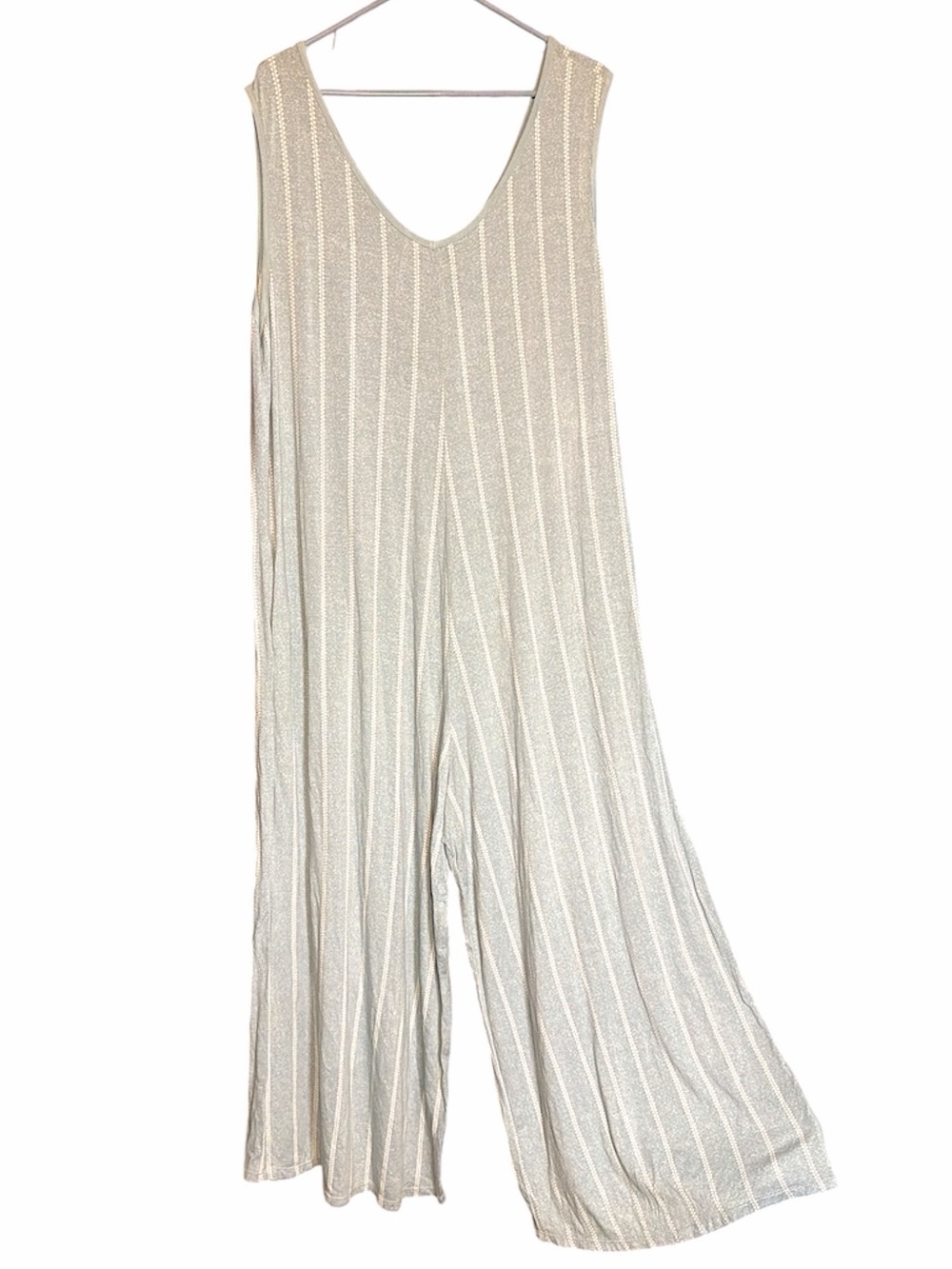 LuLaRoe Blue Stripe Wide-Leg Jumpsuit